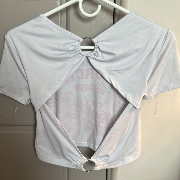 Motorcycle open back t-shirt - Picture 2 of 2